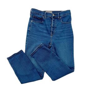 Everlane High-Rise Cigarette Jeans Size 28 Ankle Button Fly Slim Straight